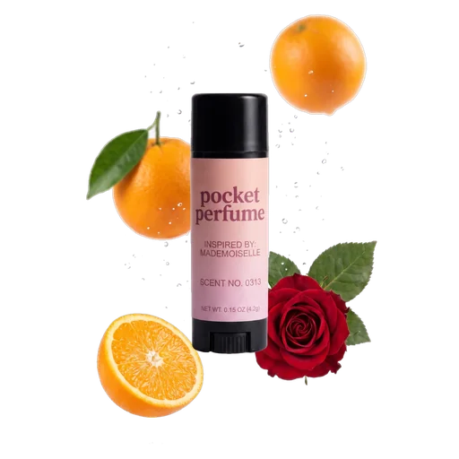 Pocket Perfume Scent No. 0313 with oranges and a red rose