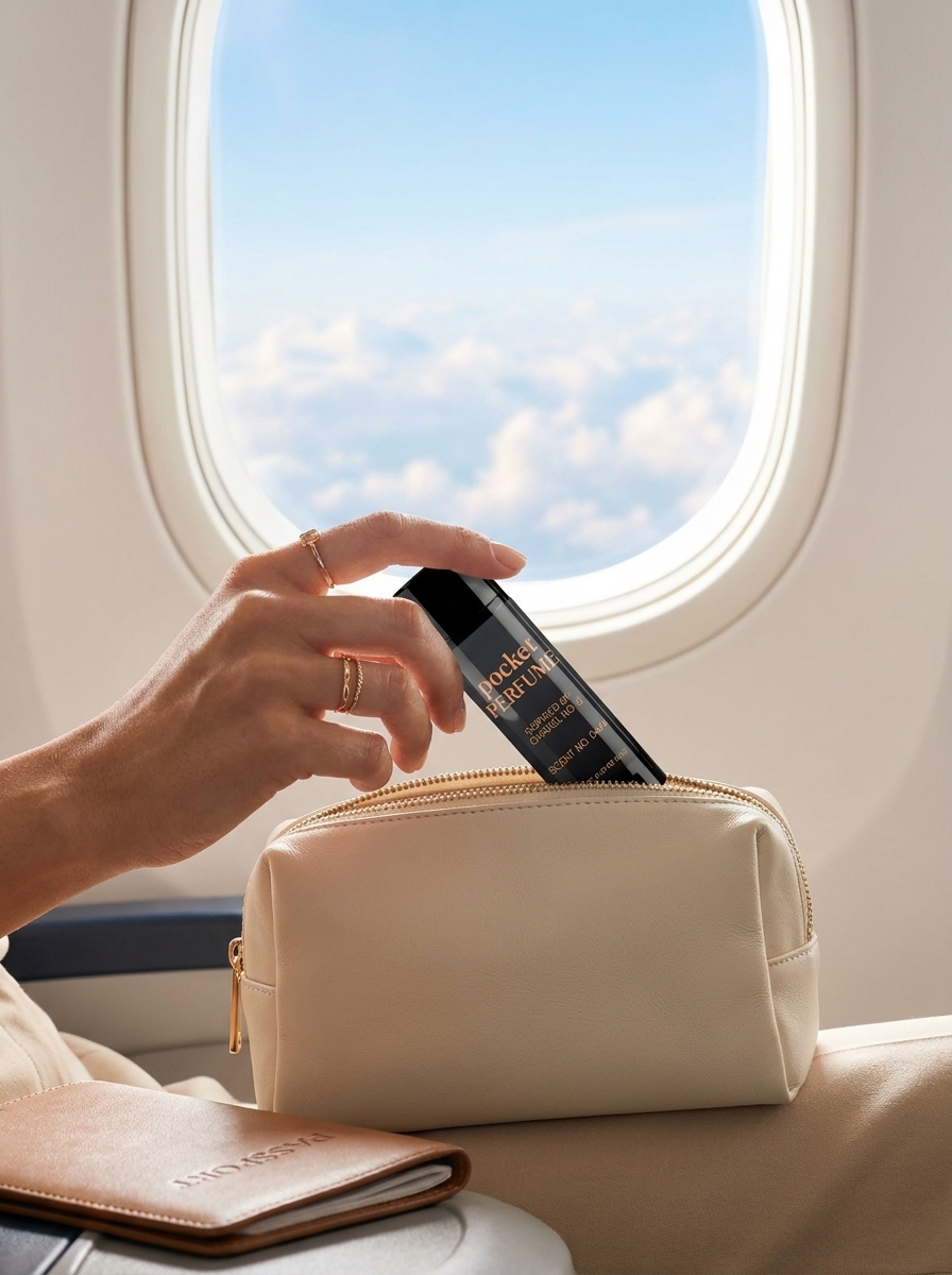 Pocket Perfume stick packed in a carry-on